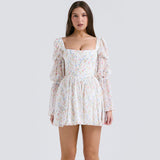 Duna: Vestido con estampado floral y sencillo