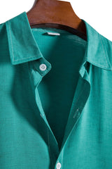Calma: Camisa de Manga Corta & Cuello de Solapa