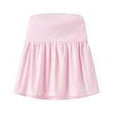 Top de tubo con hombros descubiertos y volantes sin tirantes