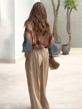 ALESSIA: Conjunto Comfy de Blusa y Pantalón Palazzo