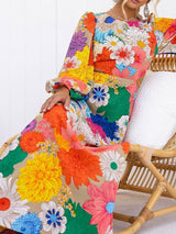 Vestido largo colorido