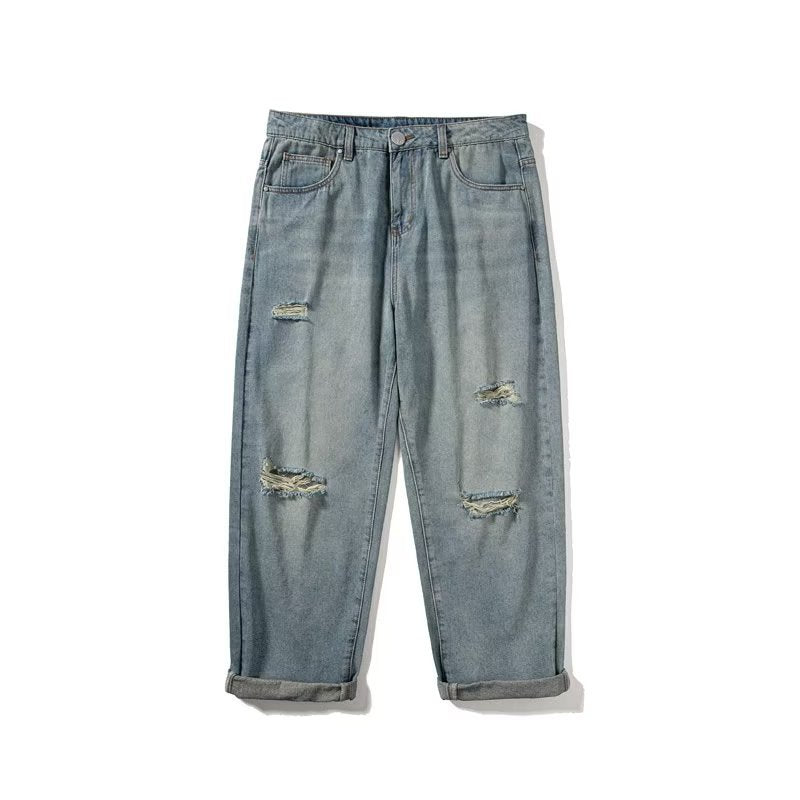 Vaqueros rotos para hombre ligeros de verano finos