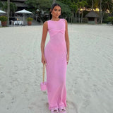 Saga: Vestido largo Giselle Glow