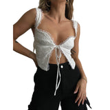 Top blanco con abertura Ivory Breeze