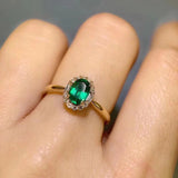 ELARA: Anillo Esmeralda Oval