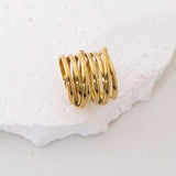 Aura Imperial: Anillo de Acero Inoxidable & Baño de Oro 18K