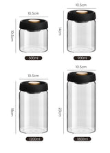 Olla de vidrio hermético Fortex para granos