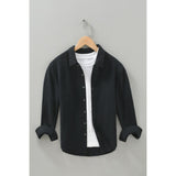 Camisa de algodón para hombre de hilo natural