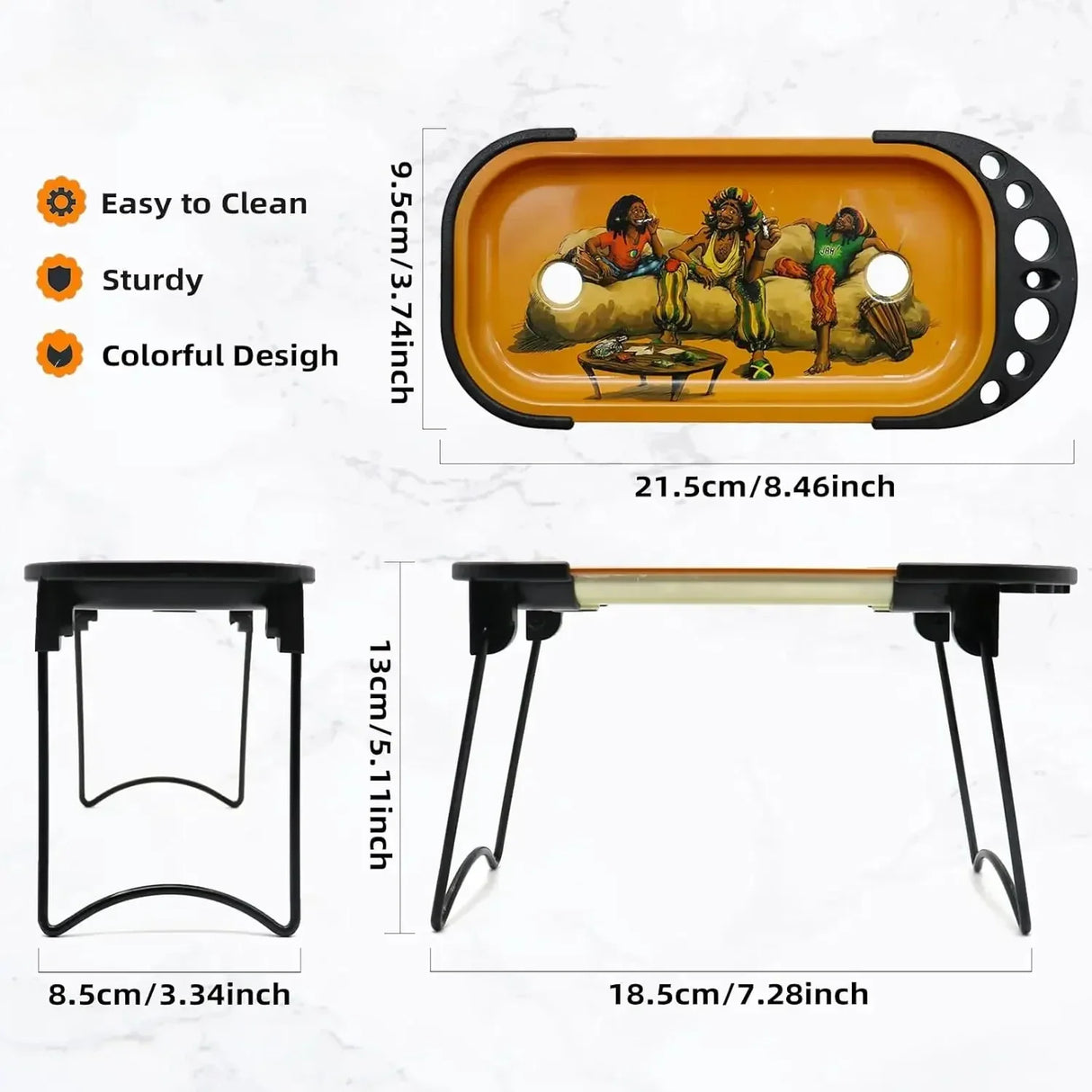 Bandeja metálica con cargador para enrollar conos pre-roll