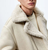 Cresta: Chaqueta de piel sintética de cachemira para hombre