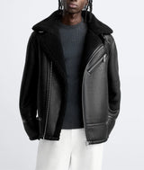 Cresta: Chaqueta de piel sintética de cachemira para hombre