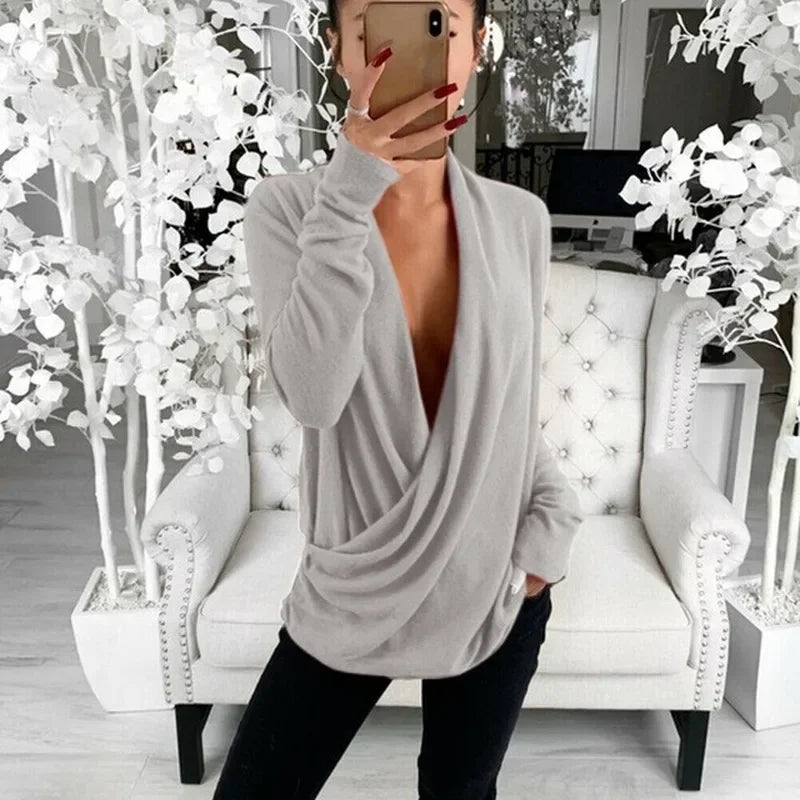 https://ae01.alicdn.com/kf/Sbf756f201d9b4b1e938974e380d92f75f/Sexy-Casual-Loose-Deep-2023-Women-V-Neck-Long-Sleeve-Pleated-Wrap-Top-Shirt-Tunic-Autumn.jpg