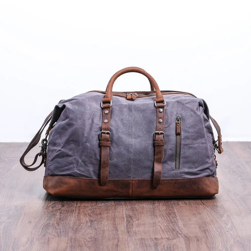 Odisea Rústica: Maleta de Viaje Duffel de Lona Encerada