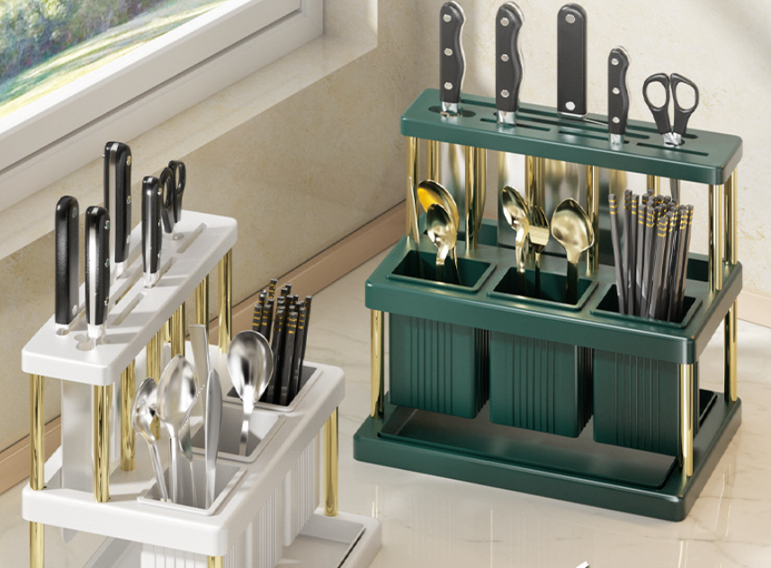 Estante Multifuncional de Lujo para Utensilios de Cocina