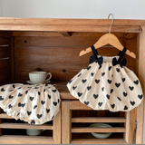 Conjunto de corazones de verano sin mangas