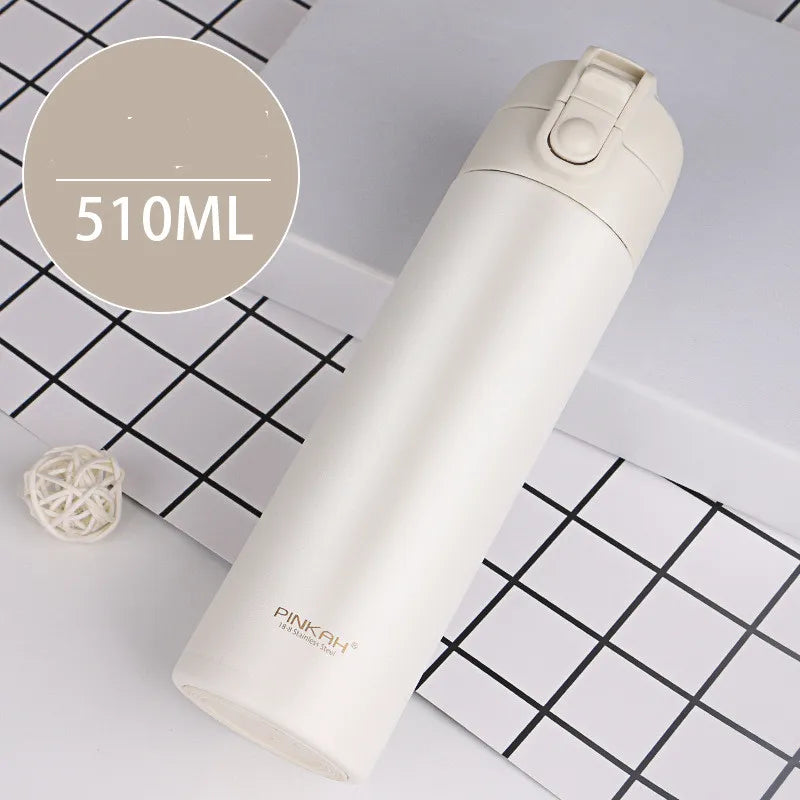 Taza Térmica Portátil para Hombres y Mujeres con Tapa de Rebote para Negocios