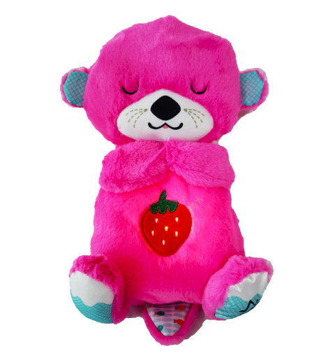 Lindo osito nutria que respira y brilla, juguete para dormir para bebés, educación temprana