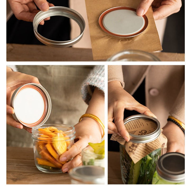 Frascos de vidrio 14oz boca ancha con tapa hermética