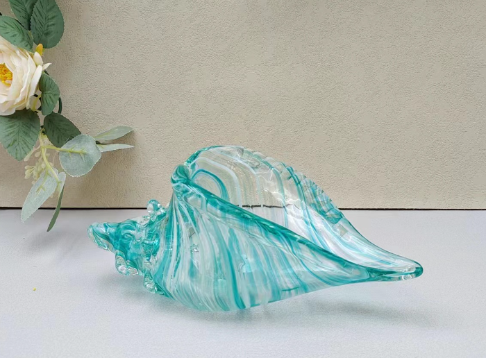 Caracola de vidrio soplado a mano