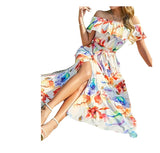 Vestido con falda larga de poliéster para mujer