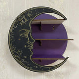 Repisa decorativa lunar para pared con espacio para objetos pequeños