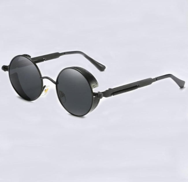 UV-Resistant Round Metal Sunglasses