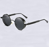 UV-Resistant Round Metal Sunglasses