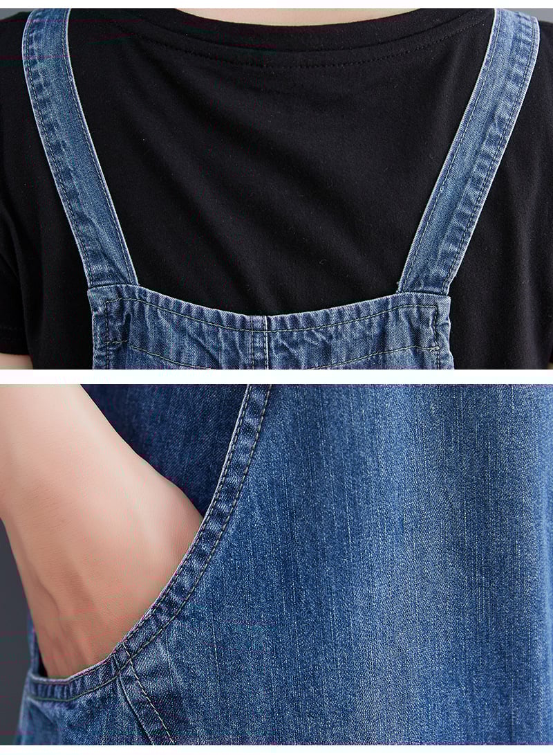 Mono de mezclilla lavada Real Shot para mujer