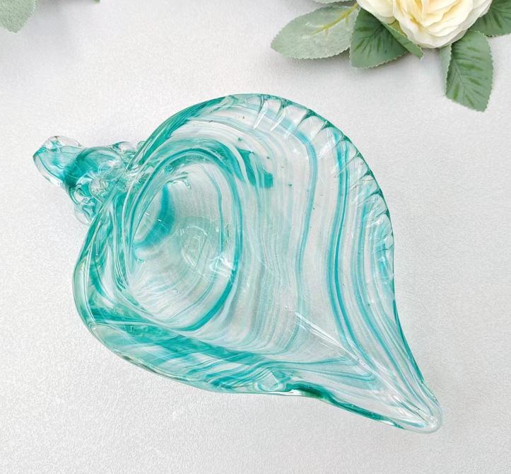 Caracola de vidrio soplado a mano