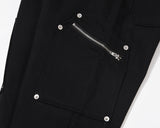 Vaqueros rectos retro con botones y cremallera para hombre