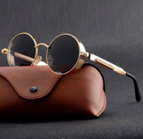 UV-Resistant Round Metal Sunglasses
