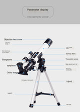 Telescopio astronómico con trípode ajustable - SkyVista UltraZoom 6000X