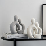 Figura Decorativa de Pareja Abstracta Minimalista Moderna