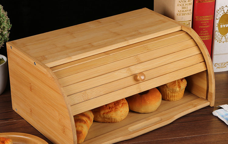 Almacenamiento de pan de madera