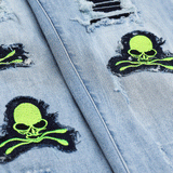 Pantalones rectos ajustados de marca de moda callejera para hombre