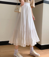 Falda larga lisa vintage