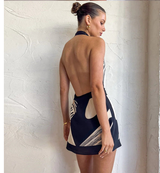 Kira: Vestido con estampado de club, corte A, para mujer