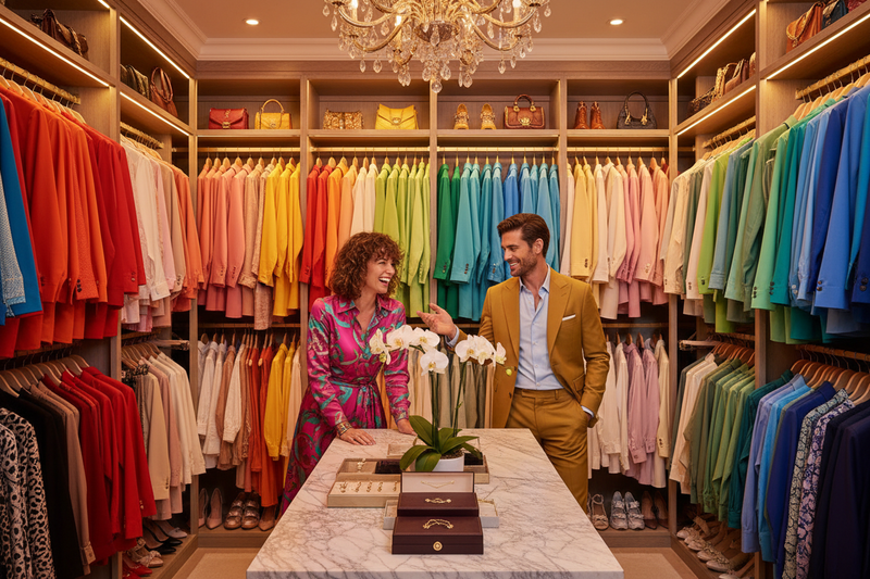 Closet con modelos