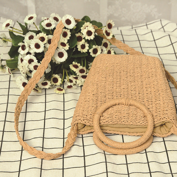 Ravello: Bolso de Rafia Trenzado Premium