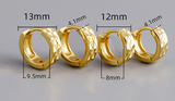Aretes "Crash Landing on You" (K-Drama) de Plata Esterlina 925 con Diseño Dorado Grabado