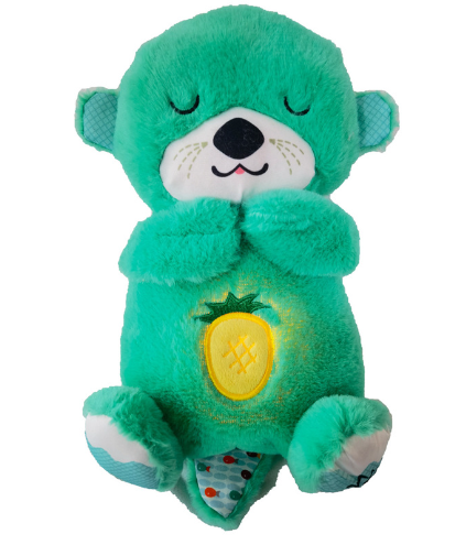Lindo osito nutria que respira y brilla, juguete para dormir para bebés, educación temprana