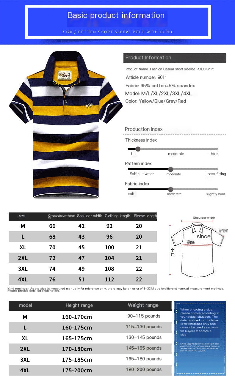 Camiseta de manga corta de verano para hombre