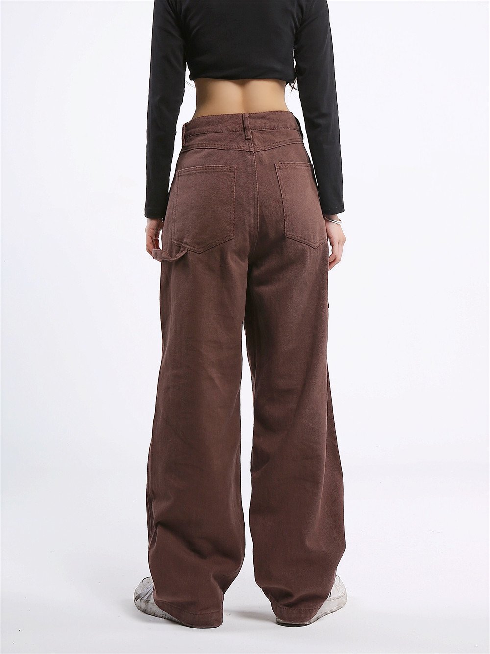 Jeans holgados rectos multibolsillos de color liso de Tooling Street