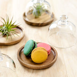 Bandeja para Exhibición de Postres Mini con Base de Vidrio y Madera