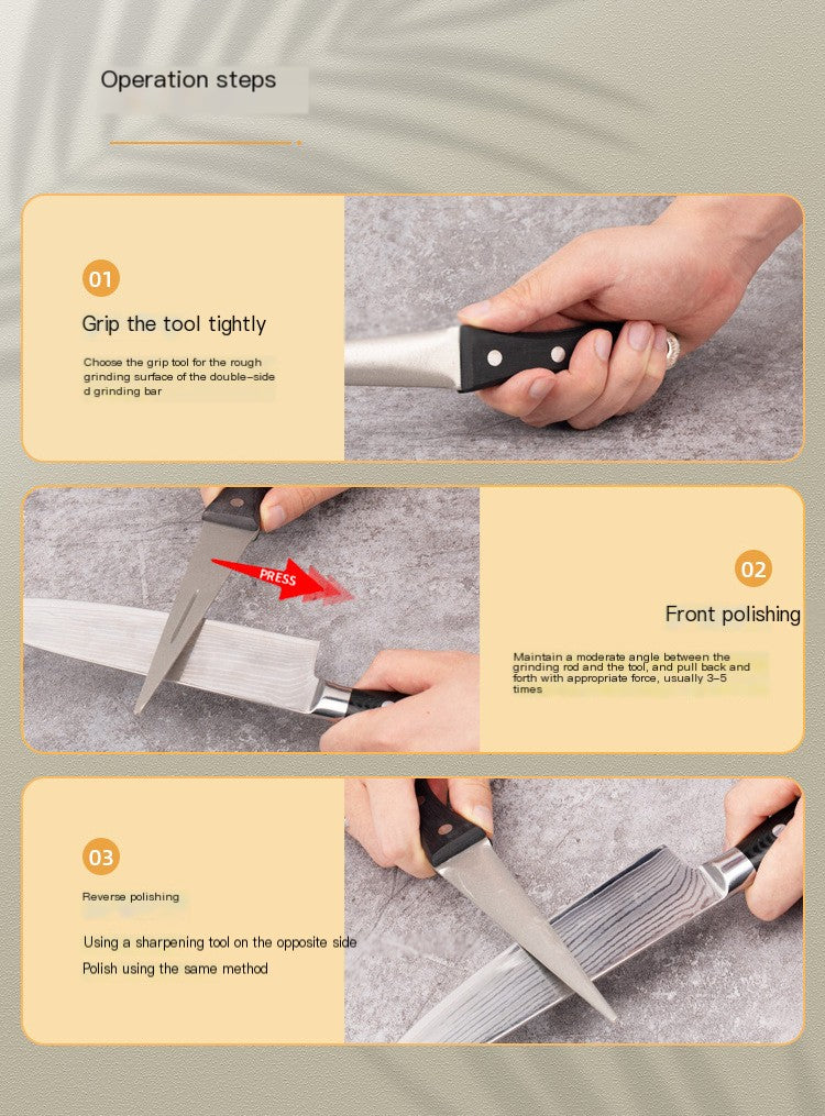 Afilador de cuchillos de diamante, acero de afilar, superficie curva para cuchillos, tijeras, piedra de afilar, herramienta de cocina
