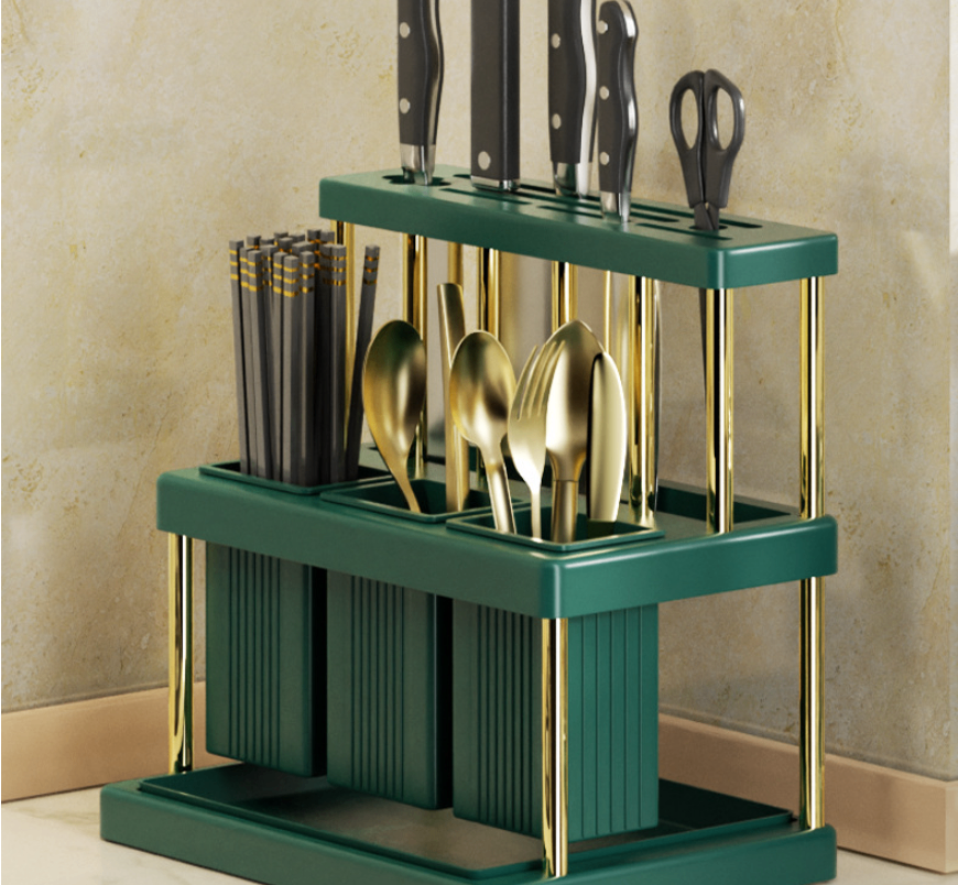 Estante Multifuncional de Lujo para Utensilios de Cocina