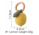 Sonajero de pera de ganchillo