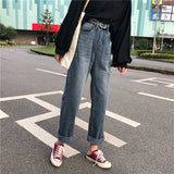 Pantalones de pierna ancha y cintura alta, estilo retro pequeño para mujer