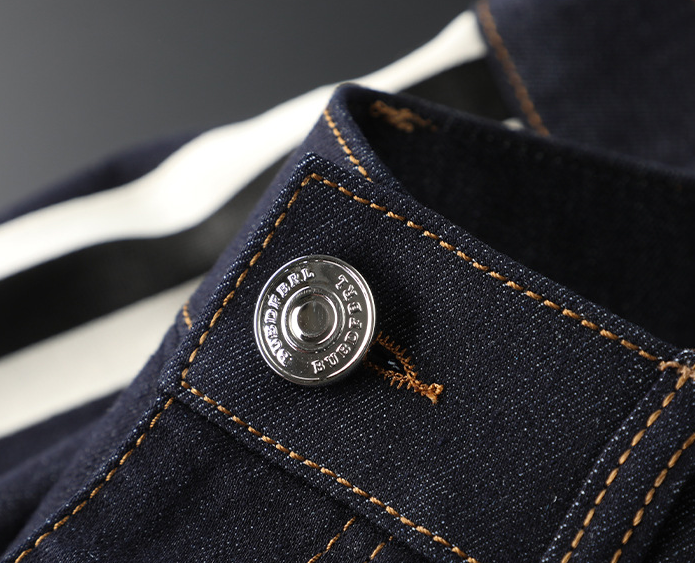 Pantalones vaqueros casuales de rayas laterales finos para hombre