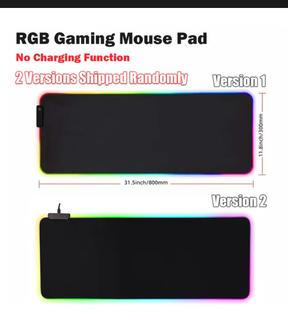 Mouse pad gamer con carga inalámbrica RGB